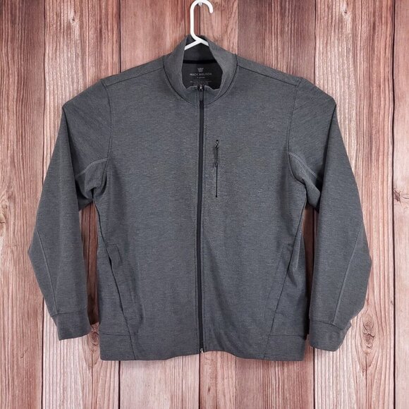 Mack Weldon Mens Size XL Atlas Full Zip Jacket Gray Athleisure Performance - Picture 1 of 16